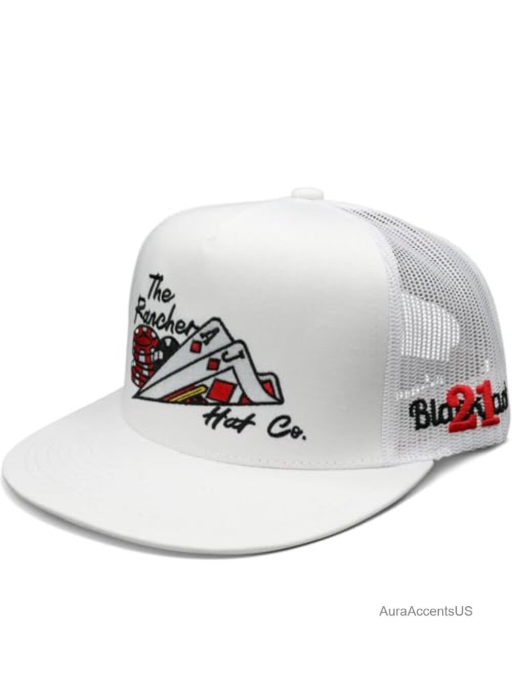 Blackjack Western Trucker Hat High Profile Mesh Back Snapback